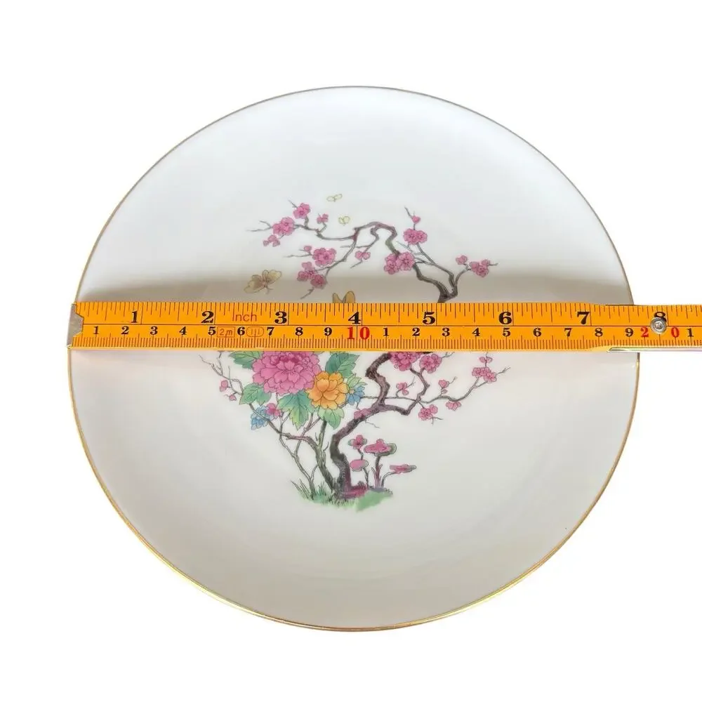 Lenox Ming Coupe X-300 5 pc Place Setting Gold Trim Floral Butterfly Dinnerware
